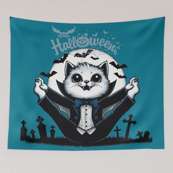 Item preview, Cat Halloween Yoga 3 025 designed and sold by HappyHavenStu.