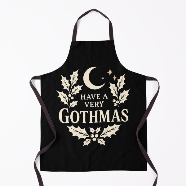 Item preview, Goth Christmas Gothmas Crescent Moon Holly designed and sold by ZetaDream.