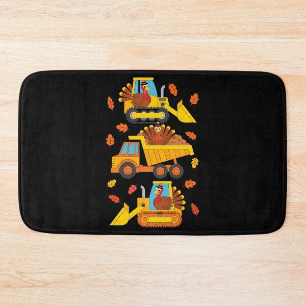 Item preview, Thanksgiving Construction Trucks Fall designed and sold by WalshDrawnLaugh.