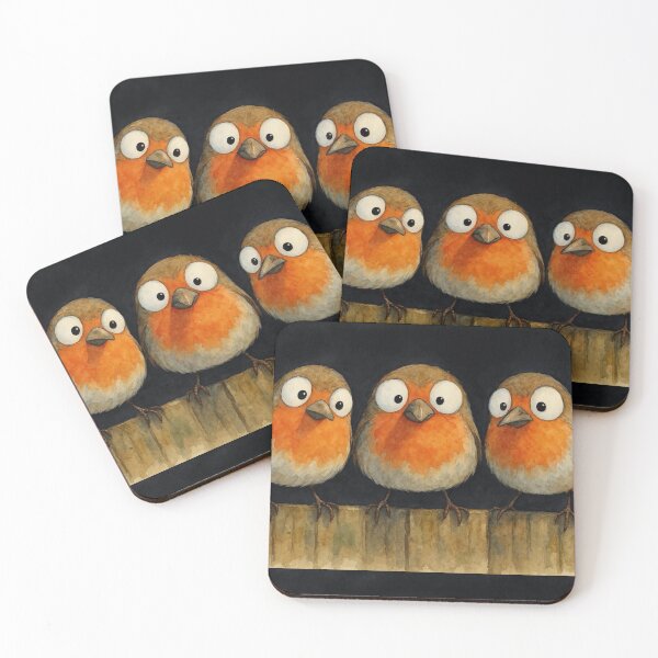 Item preview, Gorgeous Gang of Robins ' Peckish! ' BY SHiRLeY MacARTHuR designed and sold by Shirley MacArthur Art.