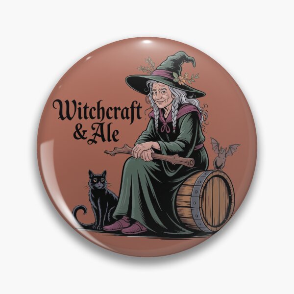 Item preview, Witchcraft & Ale – Halloween Witch on Beer Barrel designed and sold by WikaKowalczyk.
