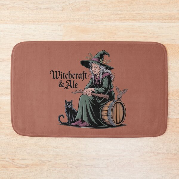 Item preview, Witchcraft & Ale – Halloween Witch on Beer Barrel designed and sold by WikaKowalczyk.