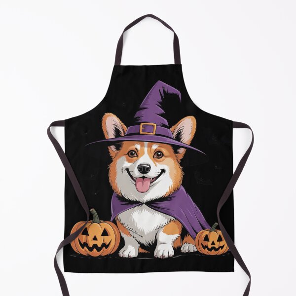 Item preview, Scary Pumpkin Bat Witch Hat Corgi Dog Halloween designed and sold by THagBlue.