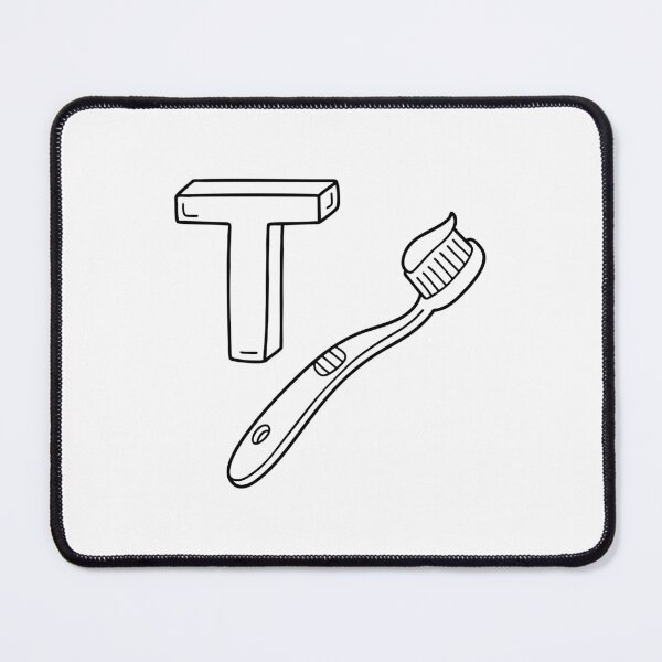 Item preview, An illustration of letter T stands for Toothbrush designed and sold by rasagamastore.