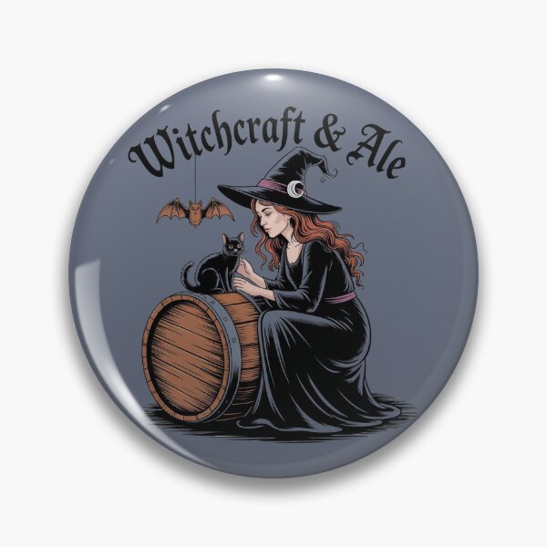 Item preview, Witchcraft & Ale – Halloween Witch on Beer Barrel designed and sold by WikaKowalczyk.