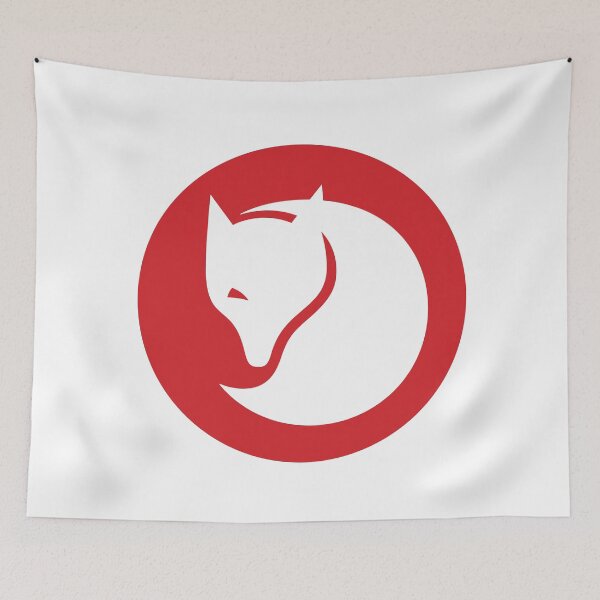 Item preview, White Arctic Fox on Red Circle designed and sold by Orinoriant.