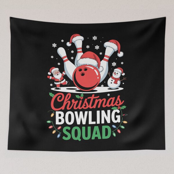 Item preview, Christmas Bowling Squad Xmas Santa Bowling Player designed and sold by WalshDrawnLaugh.