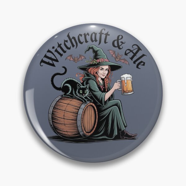 Item preview, Witchcraft & Ale – Halloween Witch on Beer Barrel designed and sold by WikaKowalczyk.