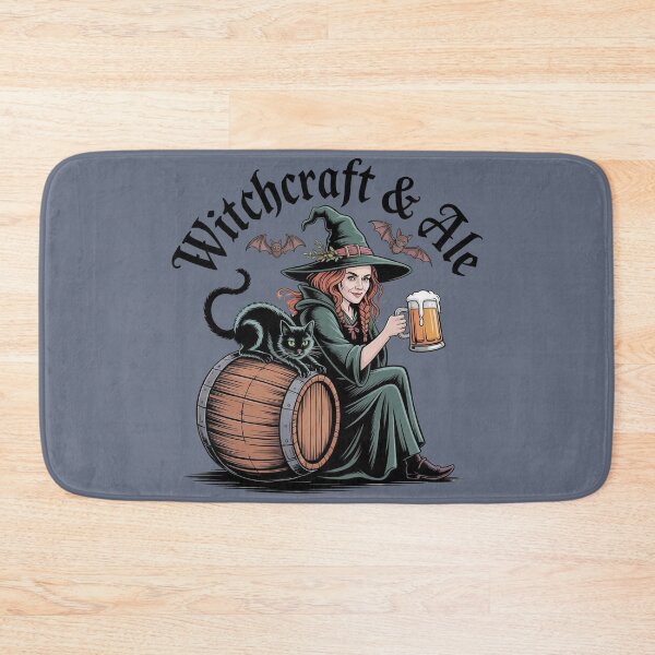 Item preview, Witchcraft & Ale – Halloween Witch on Beer Barrel designed and sold by WikaKowalczyk.