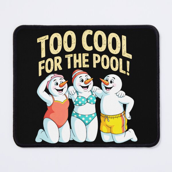 Item preview, Smiling Snowmen Pool Party with a Touch of Summer Irony designed and sold by SplashTastic.