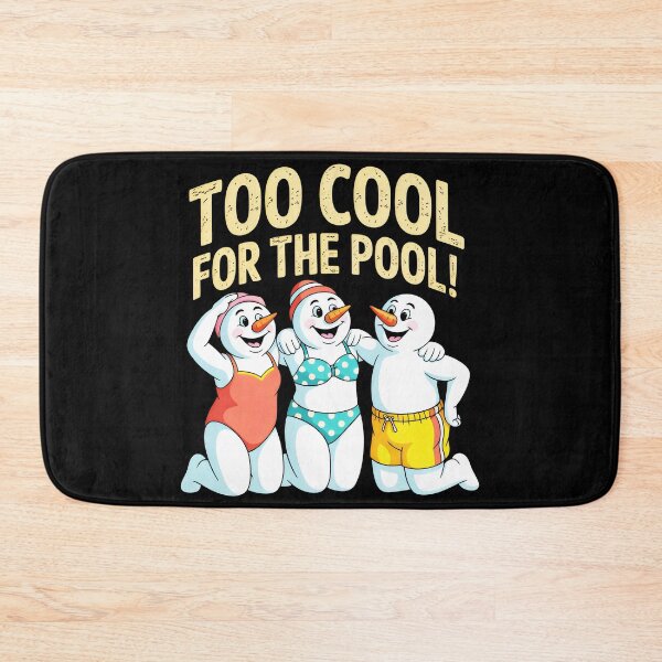 Item preview, Smiling Snowmen Pool Party with a Touch of Summer Irony designed and sold by SplashTastic.