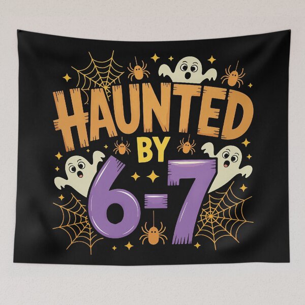 Item preview, Haunted by 6-7 Halloween, Funny Spooky Meme  designed and sold by PonyRoniku.