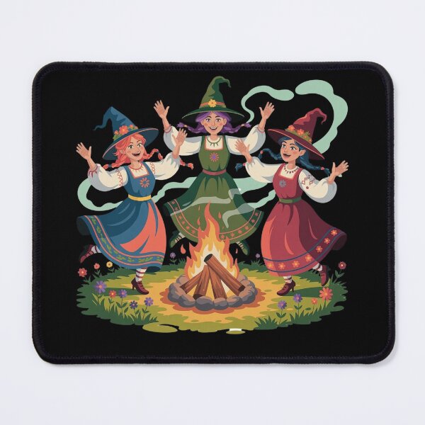 Item preview, Witches Dancing – Halloween Witchcore Art | Spooky Pagan Ritual Design designed and sold by WikaKowalczyk.
