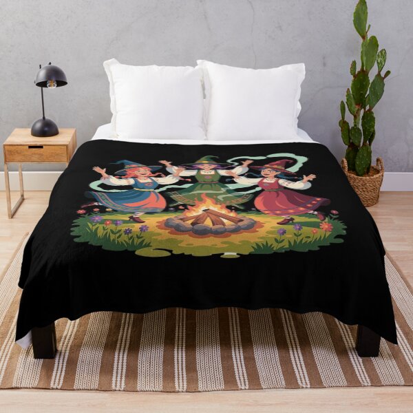 Item preview, Witches Dancing – Halloween Witchcore Art | Spooky Pagan Ritual Design designed and sold by WikaKowalczyk.