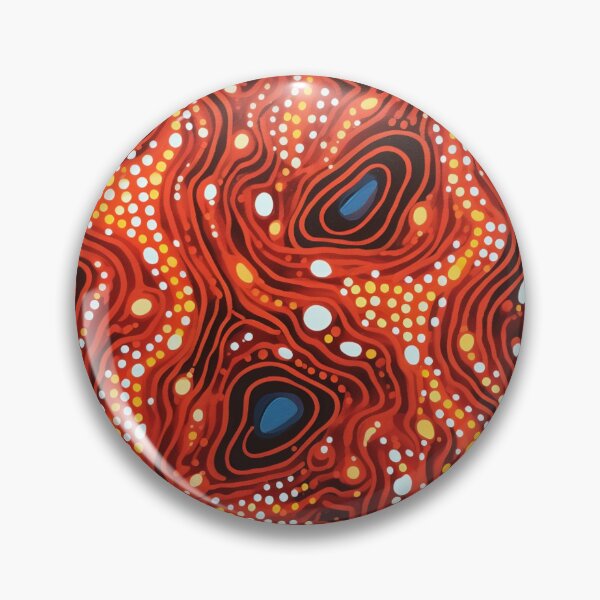 Item preview, Arte de puntos de inspiración aborigen - Flujos de magma designed and sold by GrinGalore.