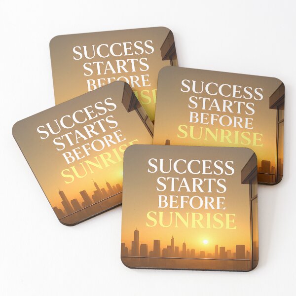 Item preview, Success Starts Before Sunrise – Motivational Sunrise designed and sold by PosterFuel.