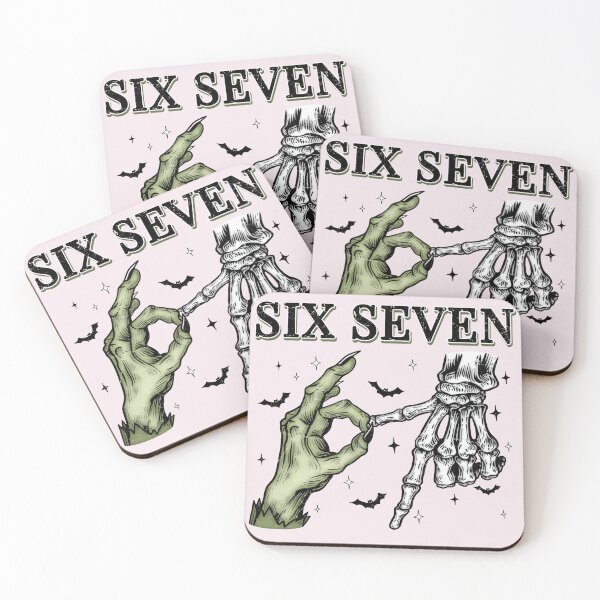Item preview, Six Seven 6 7 Meme Funny Witch Skeleton Hands designed and sold by PonyRoniku.