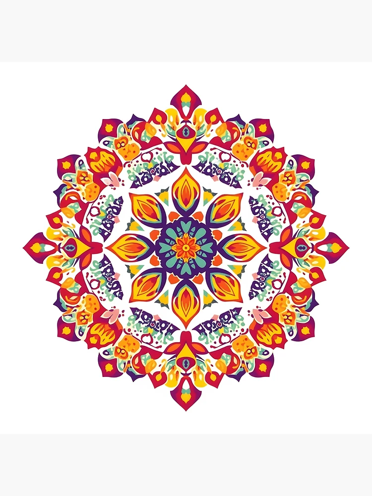Thumbnail 3 of 3, Poster, Colorful Rangoli designed and sold by Affiliora.