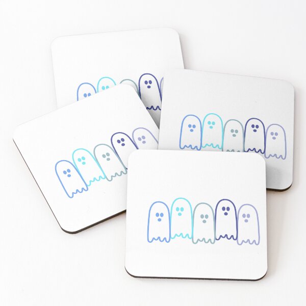 Item preview, Spooky Pastel Cute Blue Teen Ghost Line-Up  designed and sold by Aesthetic Crew.