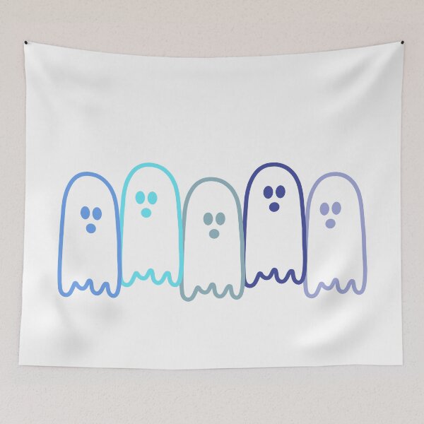 Item preview, Spooky Pastel Cute Blue Teen Ghost Line-Up  designed and sold by Aesthetic Crew.