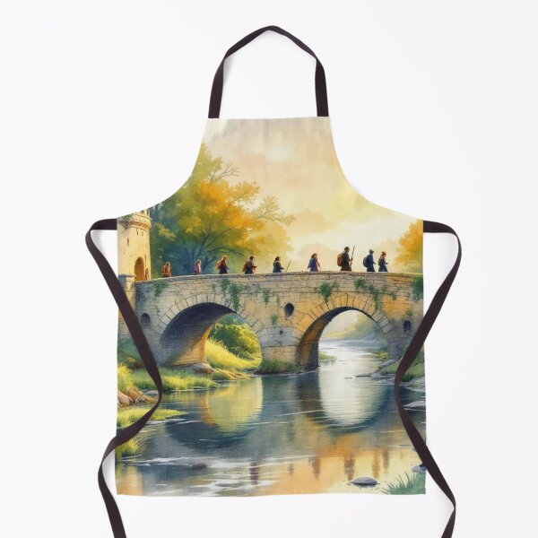 Item preview, Pilgrims crossing a medieval bridge (Way of Saint James) designed and sold by jefboutique6150.