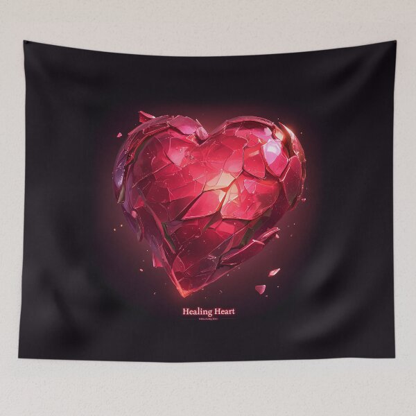 Item preview, Healing Heart – Realistic Cracked Red Heart Symbol of Pain and Recovery designed and sold by Windy-market.