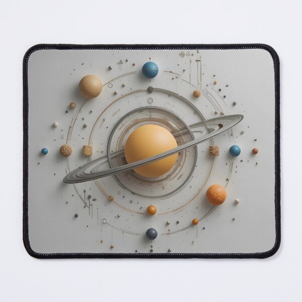 Item preview, Geometric Solar System — Minimalist Cosmic Art of Planets and Orbits designed and sold by GeetArtHouse.