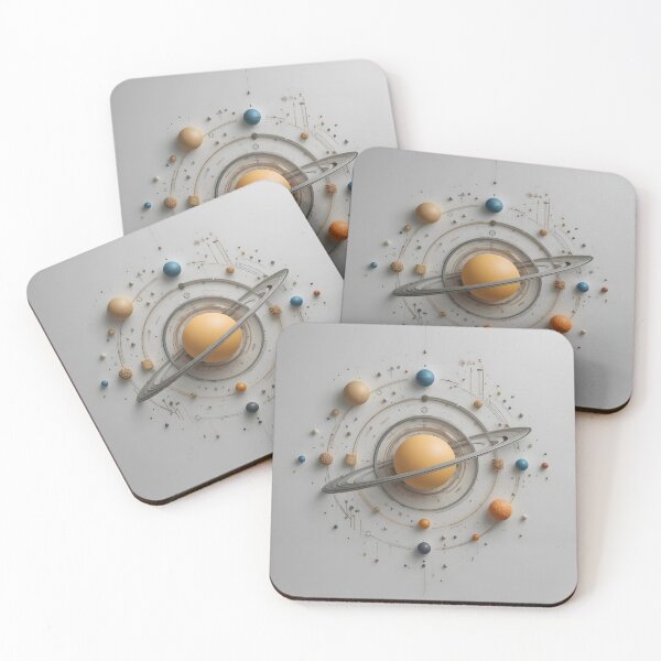 Item preview, Geometric Solar System — Minimalist Cosmic Art of Planets and Orbits designed and sold by GeetArtHouse.