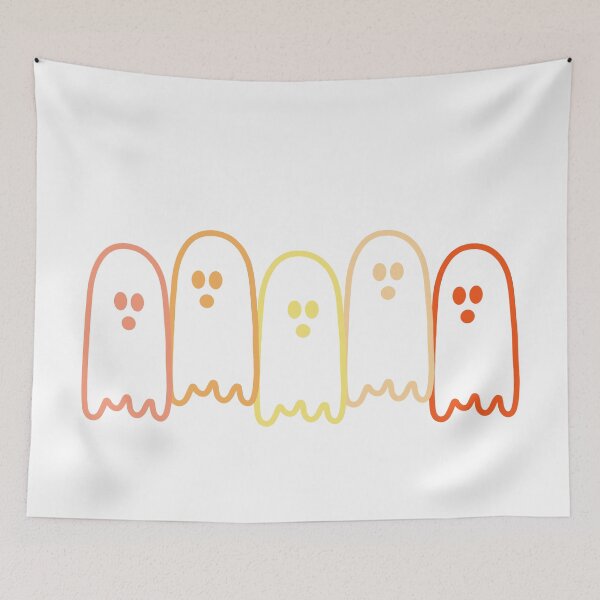 Item preview, Cute Spooky Pastel Warm Tones Teen Ghost Line-Up  designed and sold by Aesthetic Crew.
