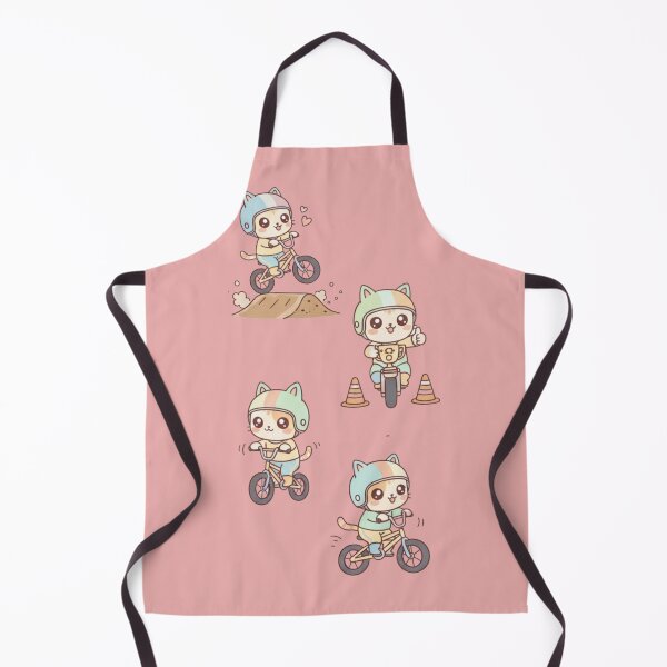 Item preview, Kawaii Cycling Adventure: Pack of 4 Adorable Kittens on Bikes | Cute BMX Cat Design for Cyclists, Kids, and Cat Lovers designed and sold by DibuHumor.