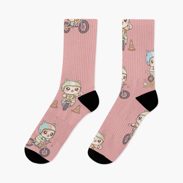 Item preview, Kawaii Cycling Adventure: Pack of 4 Adorable Kittens on Bikes | Cute BMX Cat Design for Cyclists, Kids, and Cat Lovers designed and sold by DibuHumor.