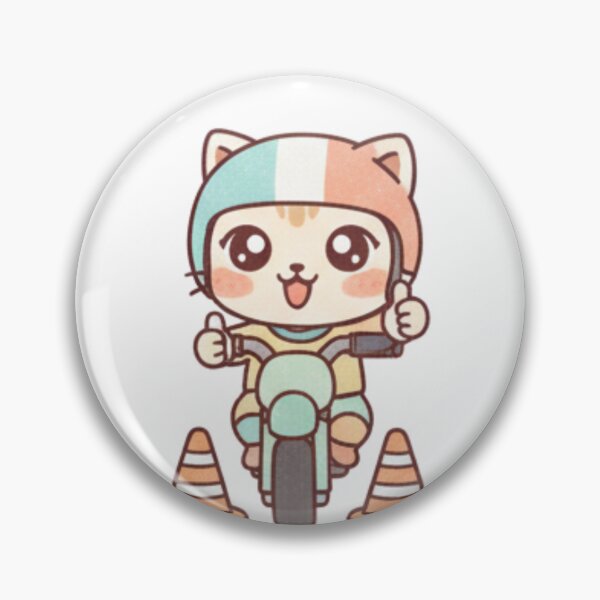 Item preview, Kawaii Motorbike Adventure: Pack of 6 Adorable Biker Kittens | Cute Biker Cat Design for Motorcycle and Cat Lovers designed and sold by DibuHumor.