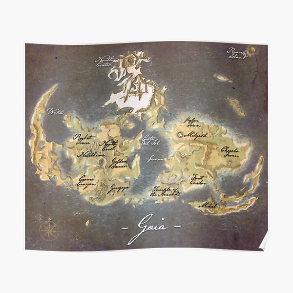 Gaia Map FFVII Poster