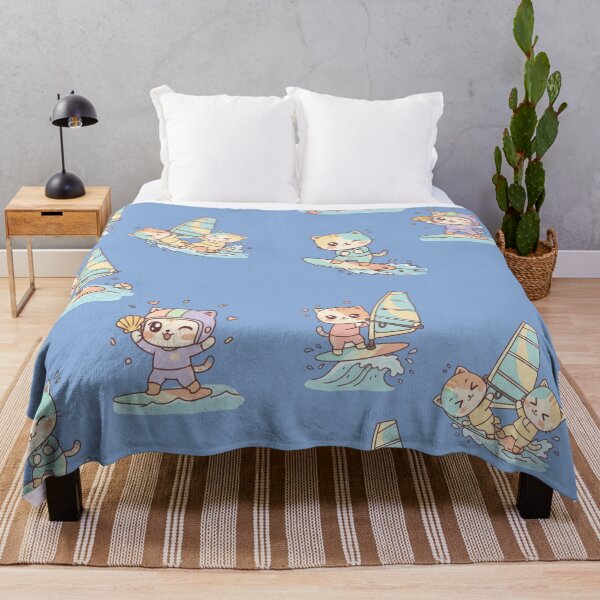 Item preview, Kawaii Water Adventure: Pack of 5 Adorable Surfing and Windsurfing Kittens | Cute Summer Cat Design for Sea and Cat Lovers designed and sold by DibuHumor.