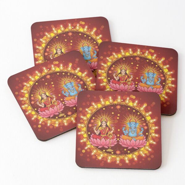 Item preview, Lakshmi & Ganesha | Divine Diwali Blessings Artwork designed and sold by digitallyyour.