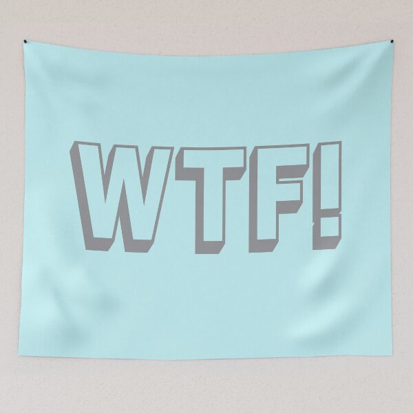 Item preview, Swear acronym WTF What the fuck grey designed and sold by peterdy.