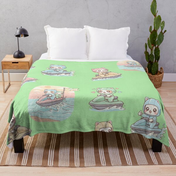 Item preview, Kawaii Sea Adventure: Pack of 5 Adorable Jet Ski Pilot Kittens | Cute Seadoo Cat Design for Speed and Summer Lovers designed and sold by DibuHumor.