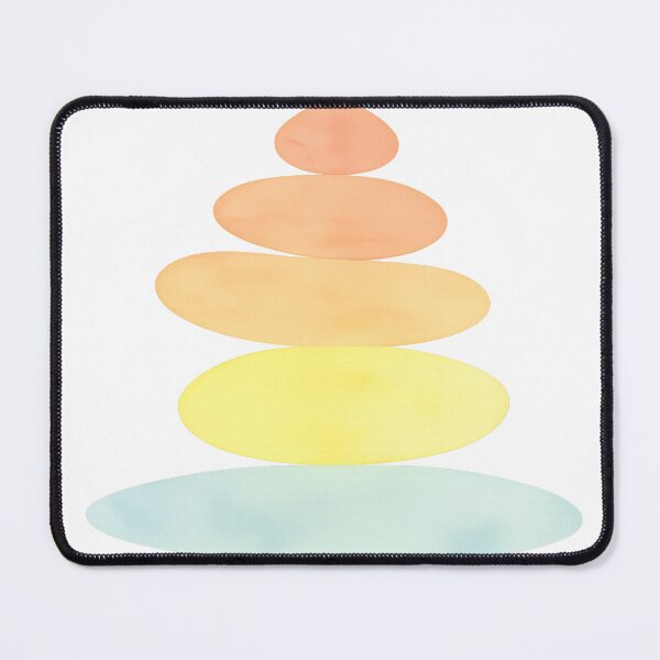 Item preview, Balance in Color – Minimalist Stacked Stones Watercolor Design designed and sold by ZeMa-JA.