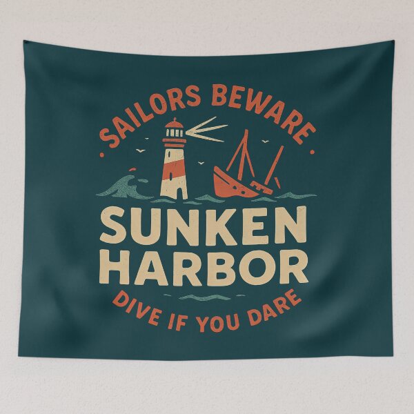 Item preview, Shipwreck Secrets Beneath the Lighthouse Waves designed and sold by EdvvinStudios.