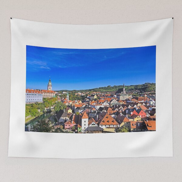 Item preview, Saint Vitus Church and Castle tower cityscape, Cesky Krumlov, Czech republic designed and sold by goceris.