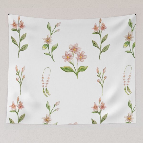 Item preview, watercolor sampaguita flowers pack on white background designed and sold by Amalzaki.