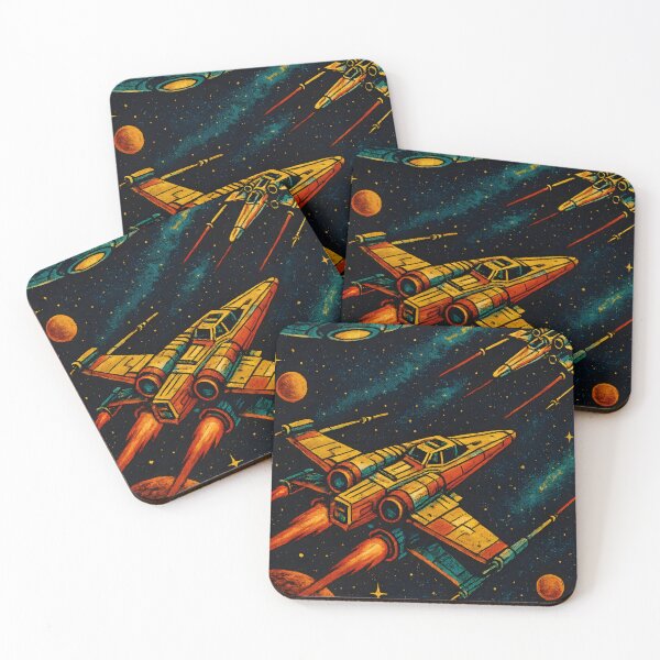 Item preview, VINTAGE SPACESHIP PAINTING designed and sold by infinitearte.