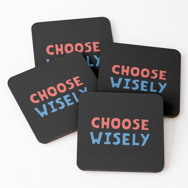 Item preview, Choose Wisely Typography Red Blue Minimalist Decision designed and sold by charlypicazo.
