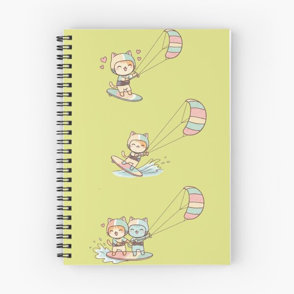 Item preview, Kawaii Kite Adventure: Pack of 3 Adorable Kitesurfing Kittens | Cute Kiteboarding Cat Design for Wind and Wave Lovers designed and sold by DibuHumor.
