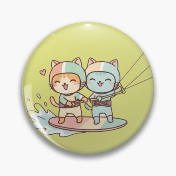 Item preview, Kawaii Kite Adventure: Pack of 3 Adorable Kitesurfing Kittens | Cute Kiteboarding Cat Design for Wind and Wave Lovers designed and sold by DibuHumor.