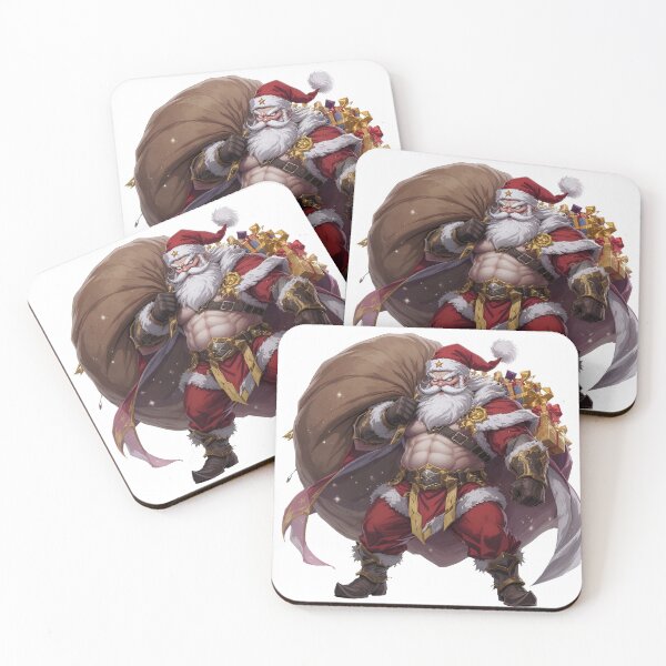 Item preview, Epic Anime Santa – Muscular Heroic Christmas Design designed and sold by Artomera.