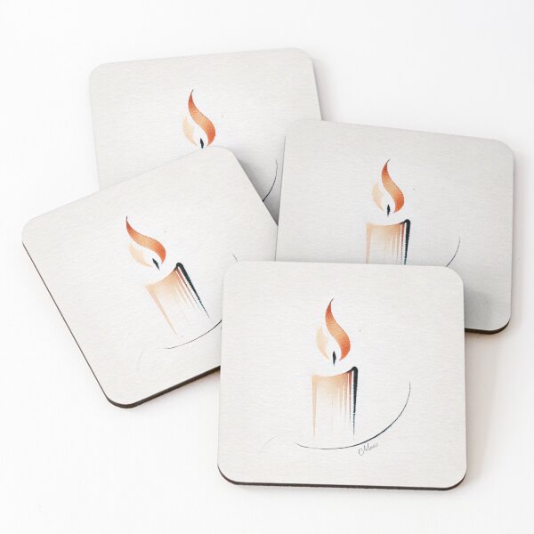 Item preview, Minimalist Candle Light of Silence designed and sold by MoxisWatercolor.