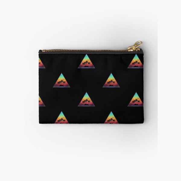 Item preview, Vaporwave Sunset Triangle – Retro 80s Synthwave Art with Palm Trees and Birds designed and sold by PixelVibe782.