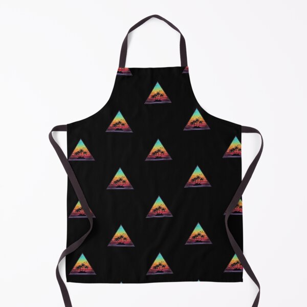 Item preview, Vaporwave Sunset Triangle – Retro 80s Synthwave Art with Palm Trees and Birds designed and sold by PixelVibe782.