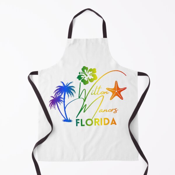 Item preview, Rainbow Wilton Manors Florida Design with Tropical Palm Hibiscus and Starfish designed and sold by WarFX Designs.